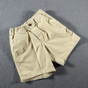 BearBottom Shorts Mens Small 5.5" Tan Cotton Elastic Waist Beach Cookout